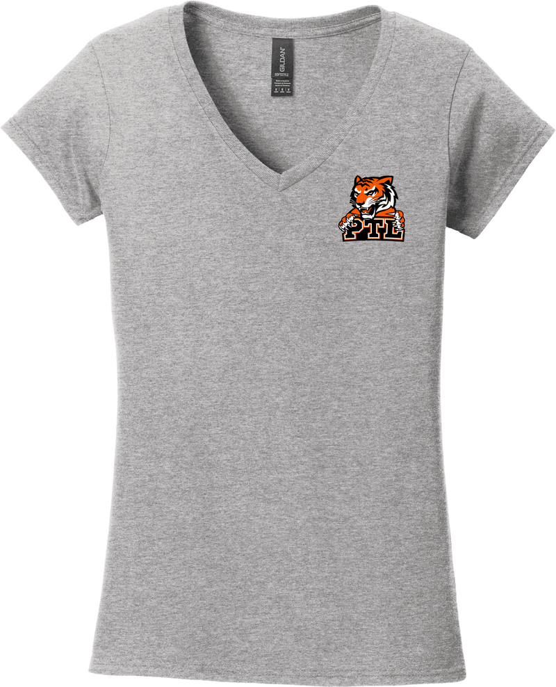 Princeton Tiger Lilies Softstyle Ladies Fit V-Neck T-Shirt