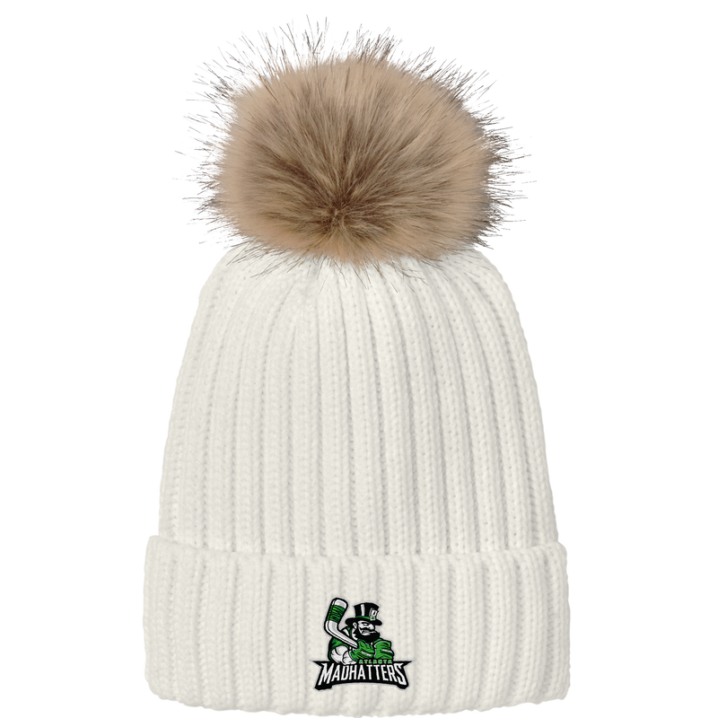 Atlanta Madhatters Faux Fur Pom Beanie