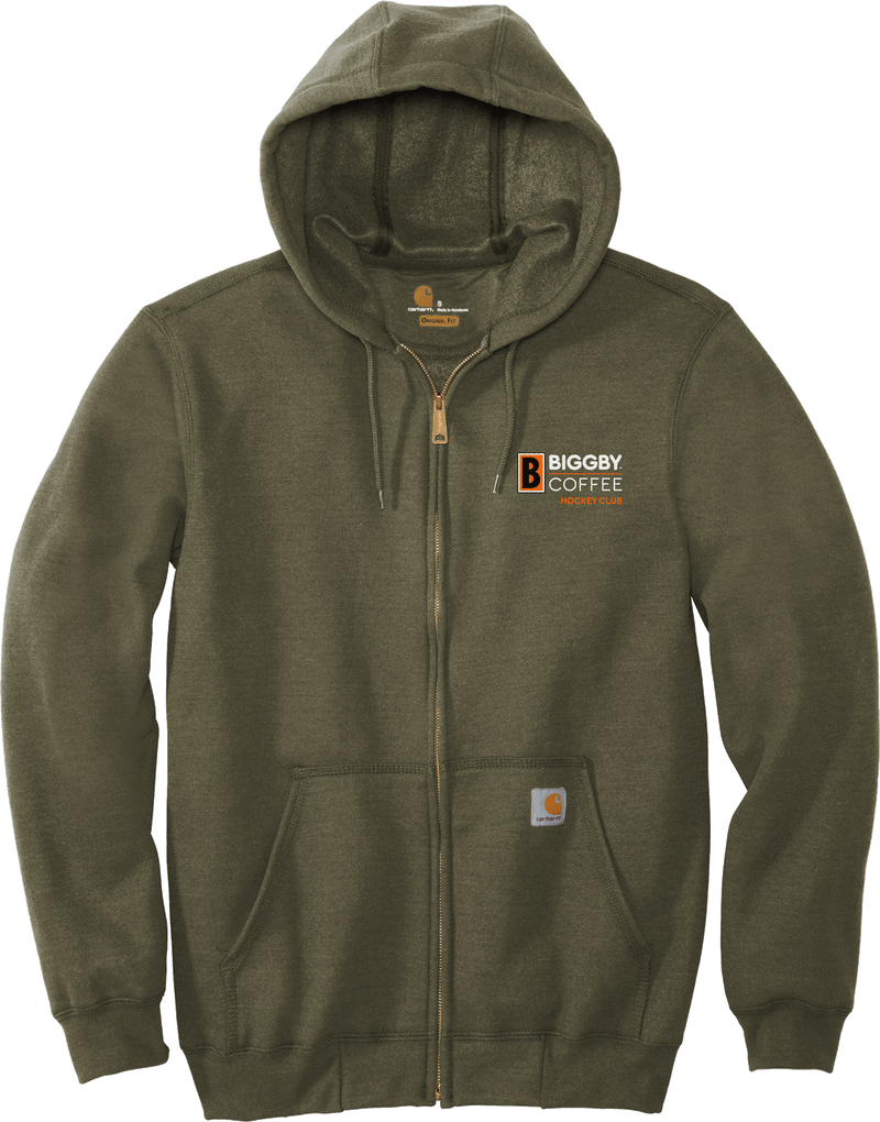 Biggby Coffee Hockey Club Carhartt Midweight Hooded Zip-Front Sweatshirt